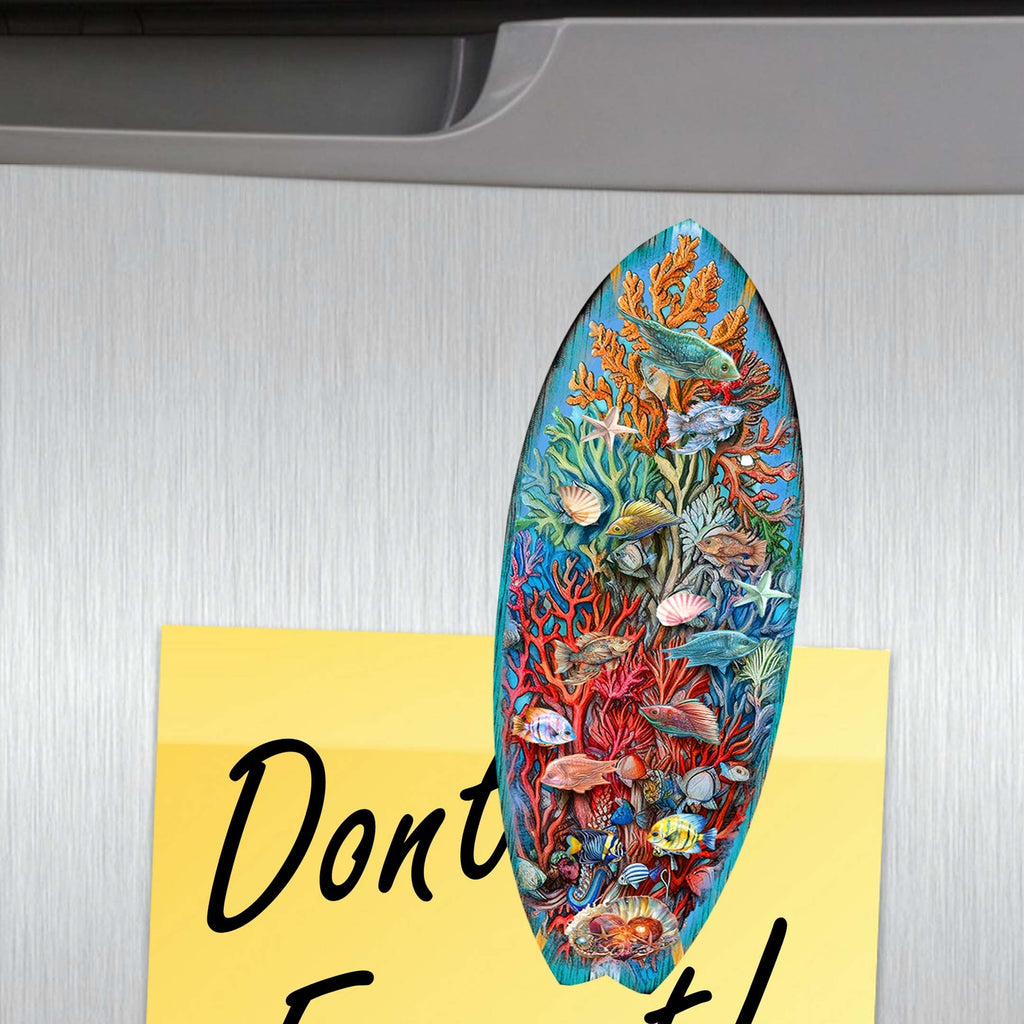Surfboards Decorative Eco Wood Magnets Set of 6 by G. Debrekht - Coastal Decor - 8090066G-S6