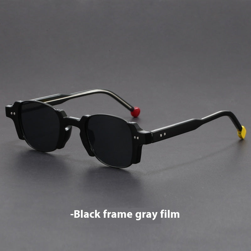 European And American Retro Pin Sun Glasses Korean Hong Kong Style Square Frame Sunglasses