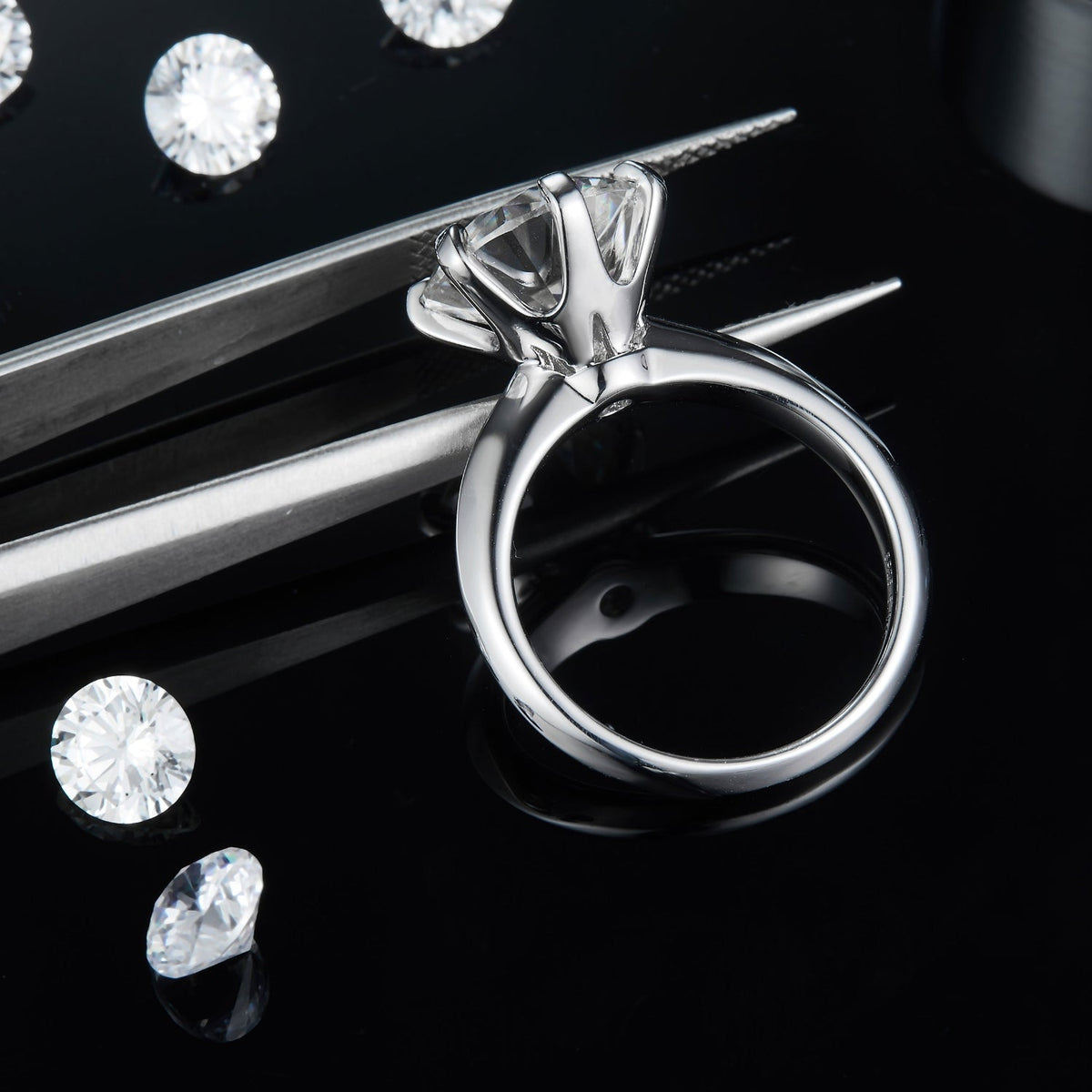 5 Carat Brilliant Round Cut Sparkala™ Platinum Over Pure Sterling Silver Ring