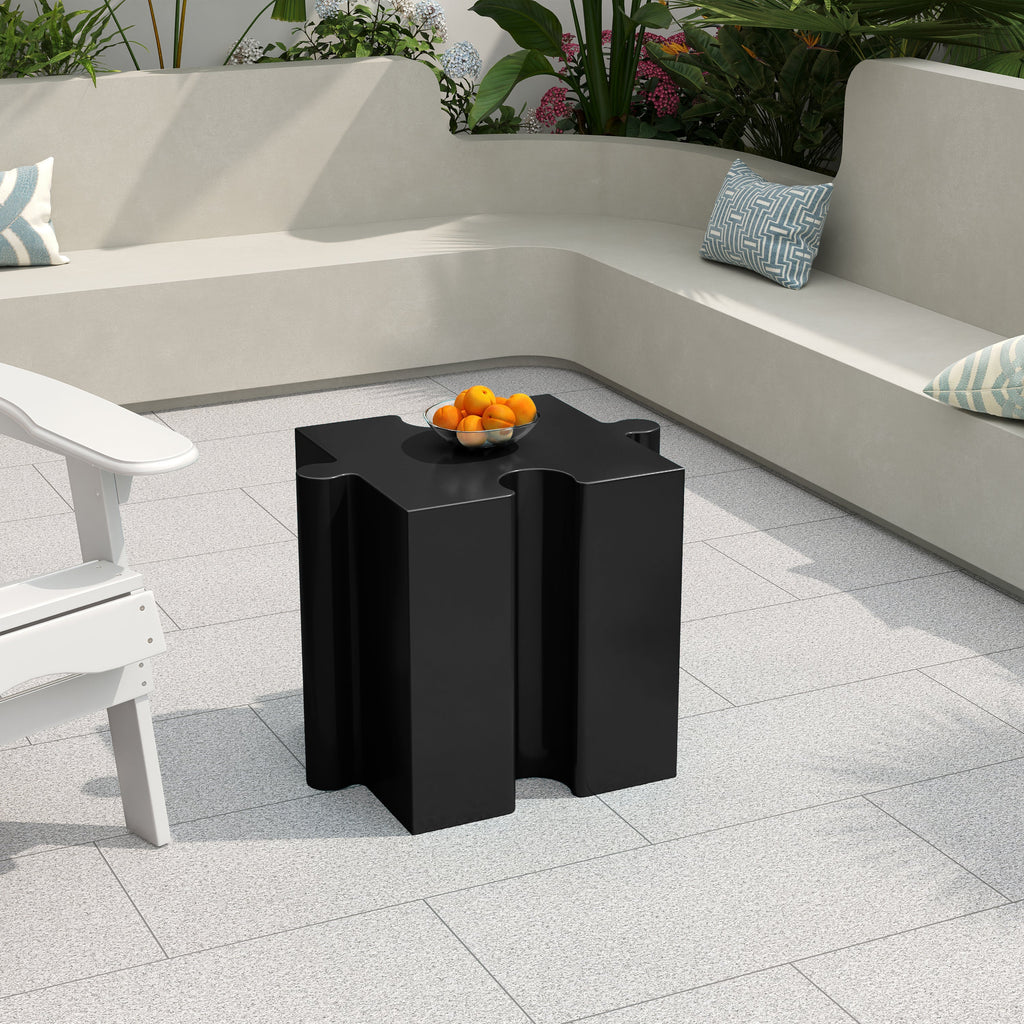 3-Piece Artistic Puzzle Table Set, Modular MGO Side Tables
