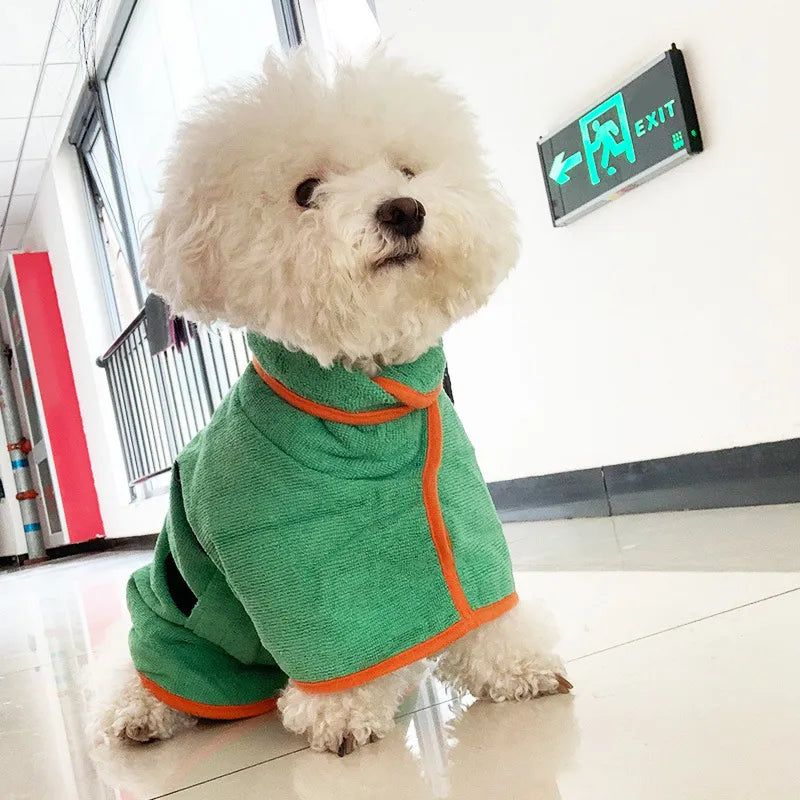 Microfiber Pet Bathrobe | Fast-Drying Dog Towel Robe