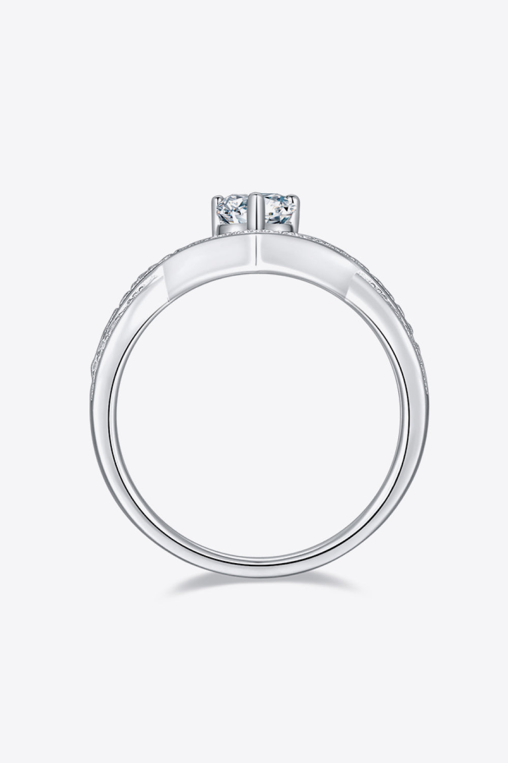 1 Carat Pear-Cut Sparkala™ Teardrop Platinum Over Pure Sterling Silver Ring