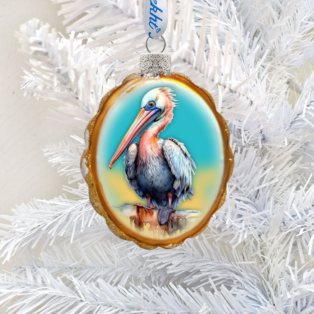 Pelican Mercury Glass Ornaments by G. Debrekht - Wildlife Holiday Decor - 776009