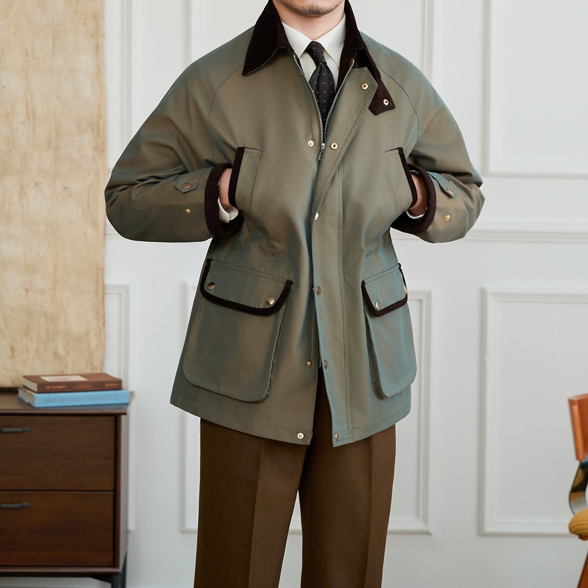 Vintage Jacket Blended Outdoor Waterproof Jacket