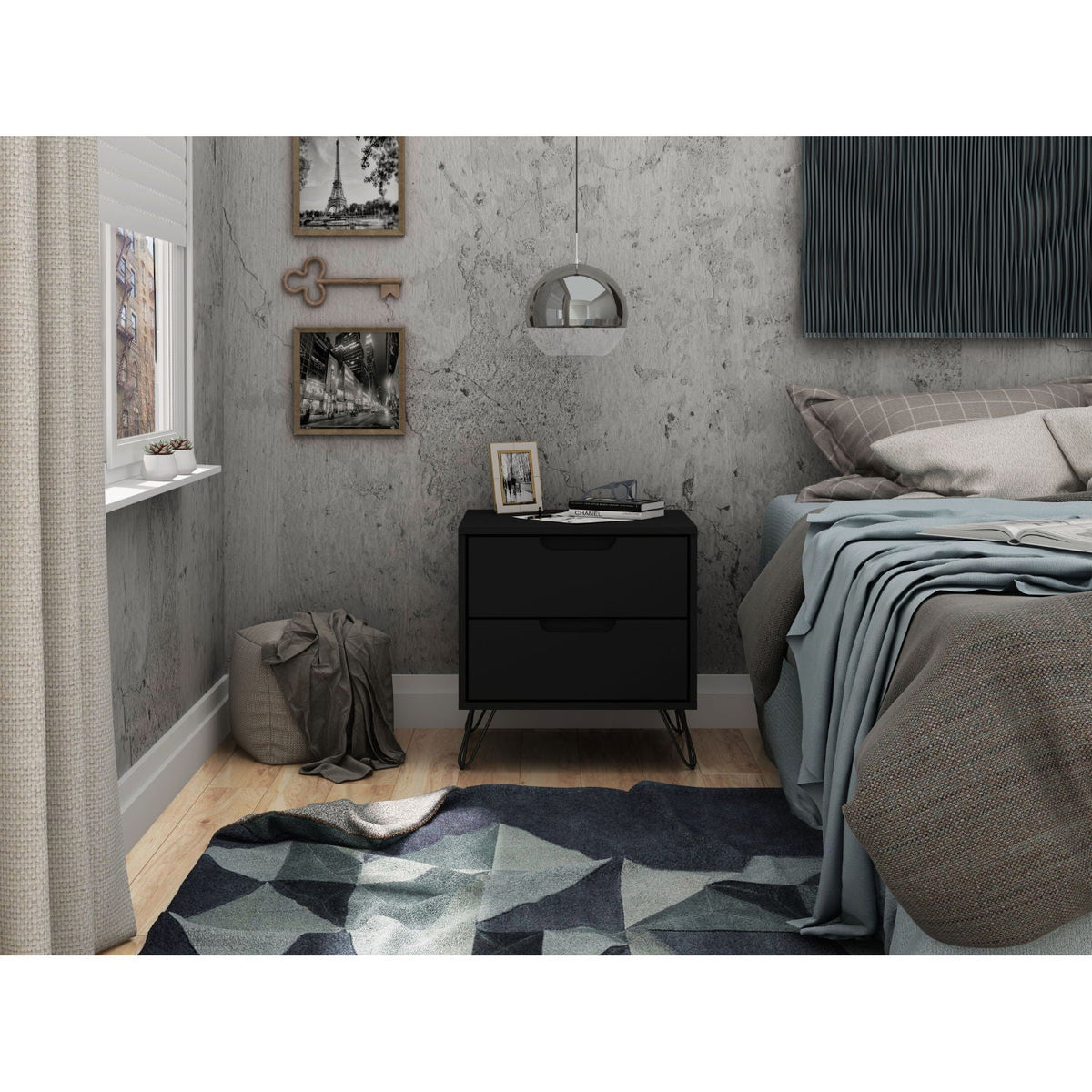 Rockefeller - 2 Drawer Nightstand