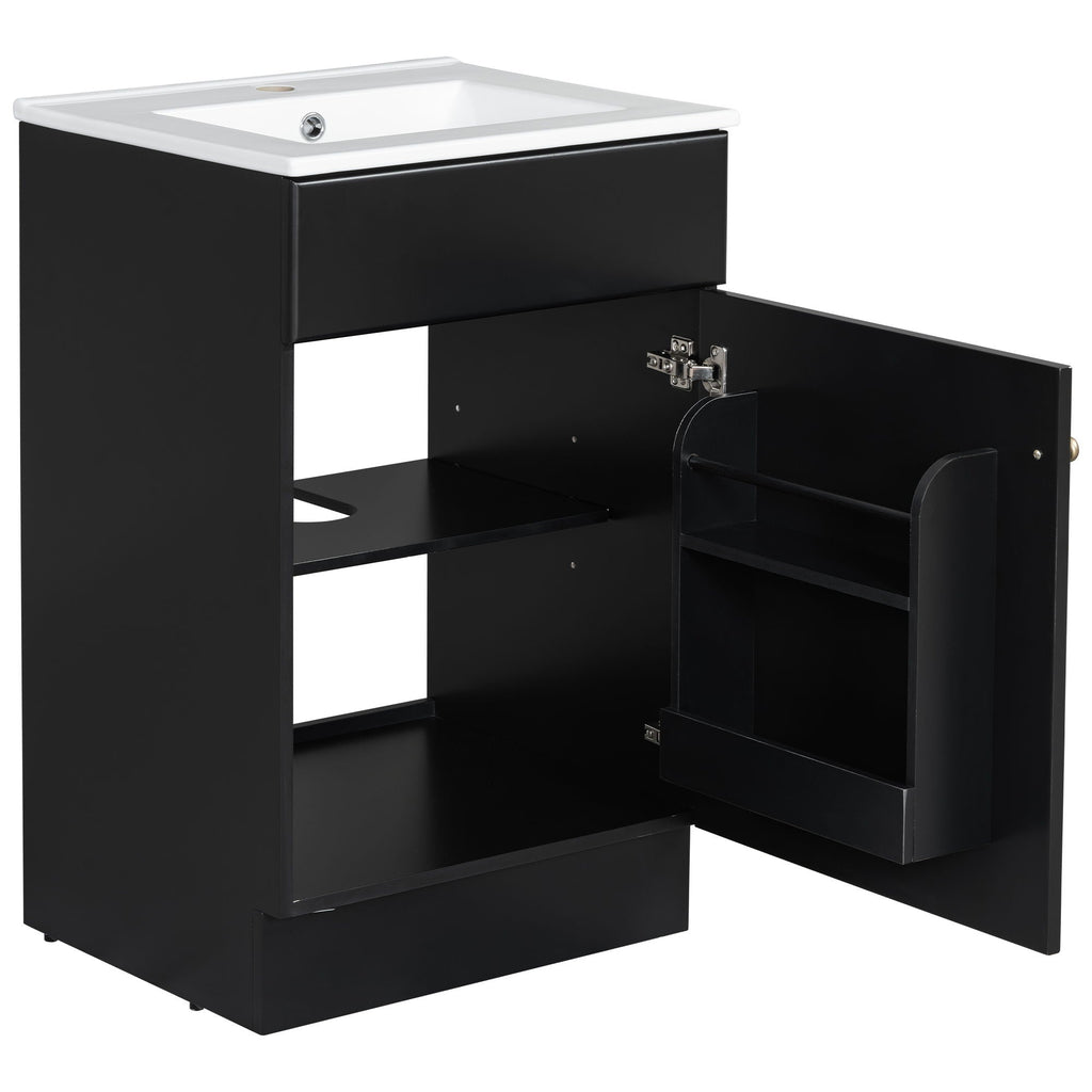 Bathroom Vanity With Sink, Cabinet With Adjustable Shelf