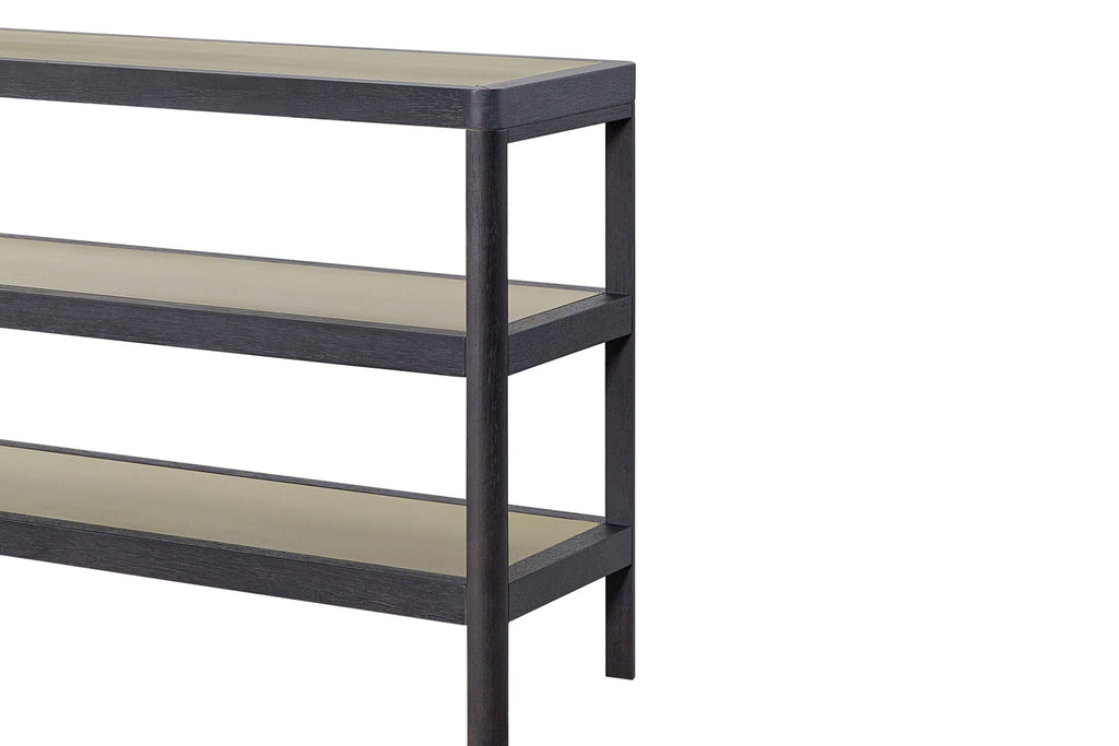 Console Table With Insets - Black