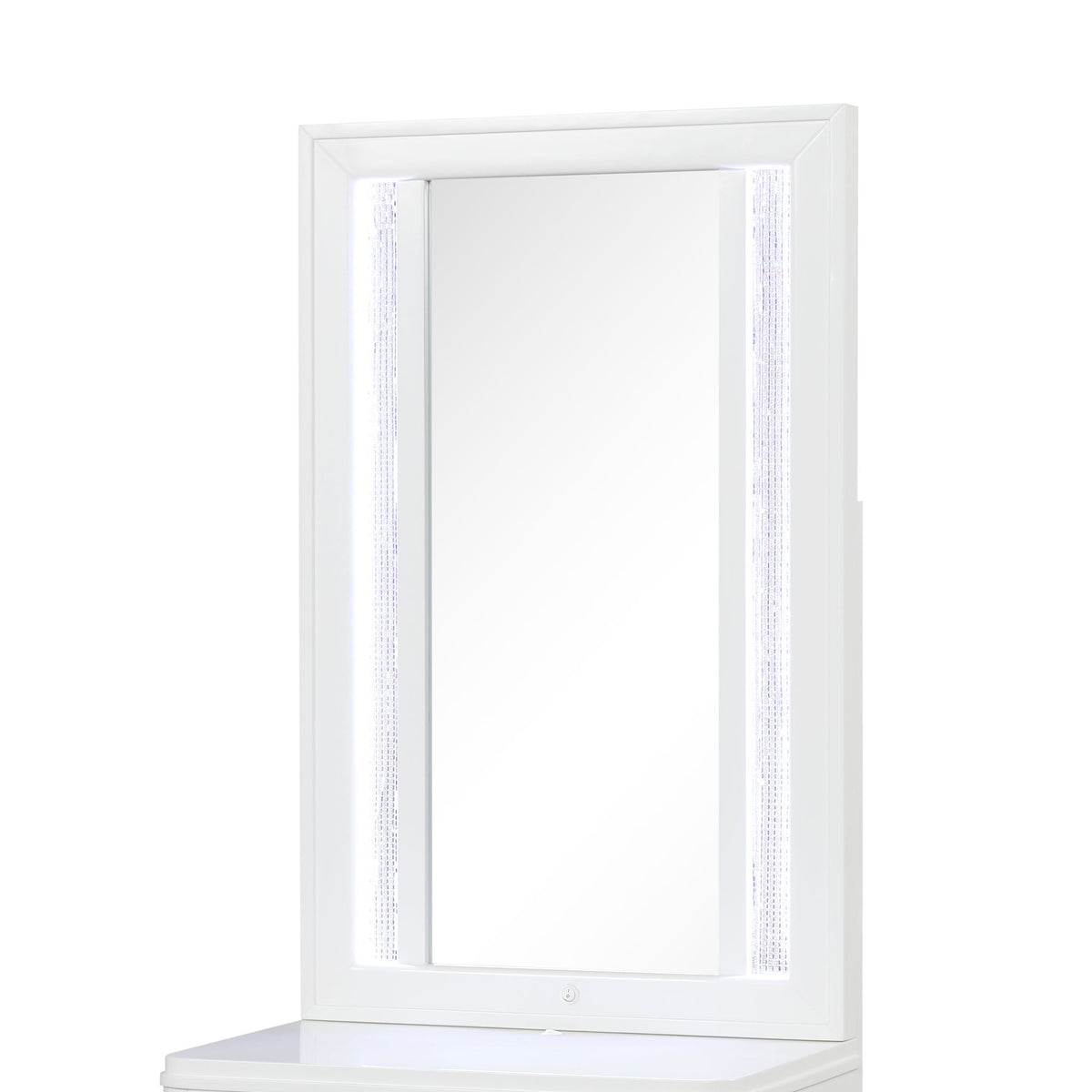 Abigale - Nightstand Top Mirror With LED Lighting (Only Mirror Top) - White
