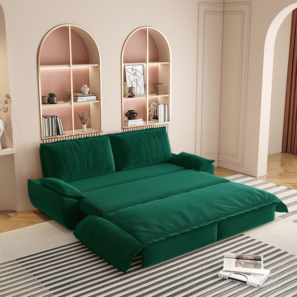 Queen Pull Out Sofa Bed, 3 In 1 Convertible Sleeper Sofa