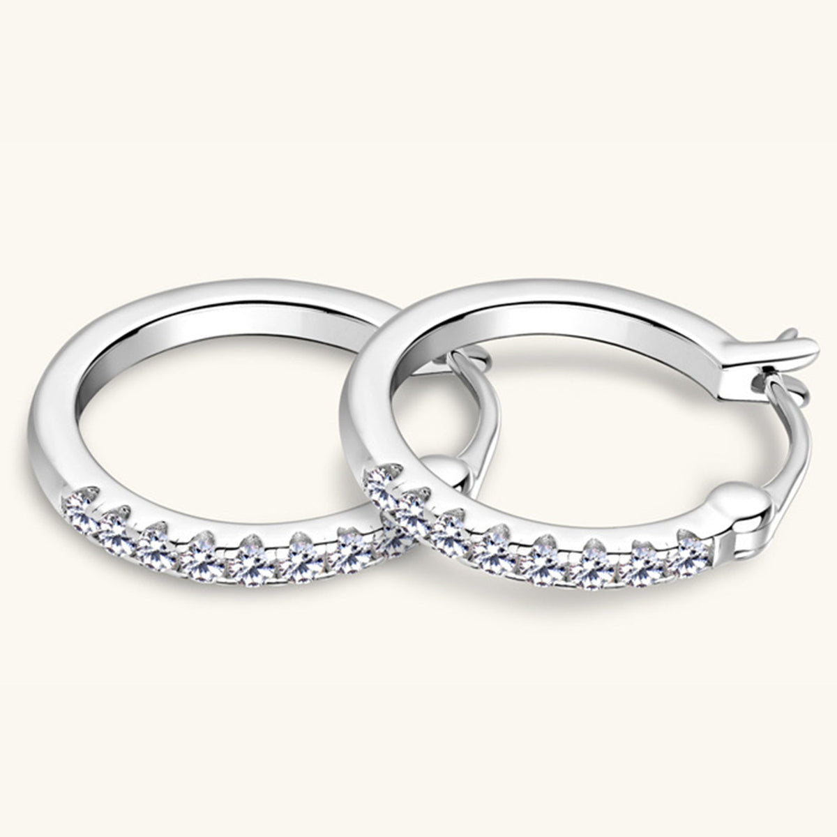 Pure Sterling Silver Sparkala™ Huggie Earrings