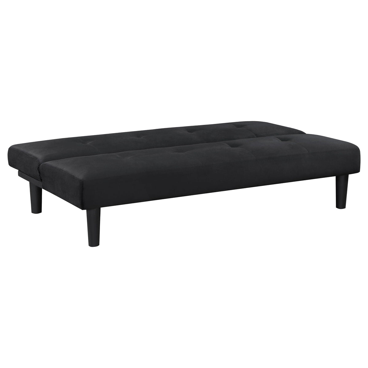 Boston - Tufted Convertible Sofa Bed Armless Design - Black