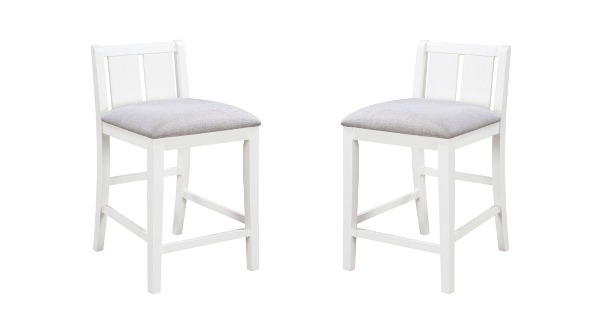Graham - 3 Piece Small Space Counter Height Dining Table With Shelves And 2 Chairs (Set of 3)