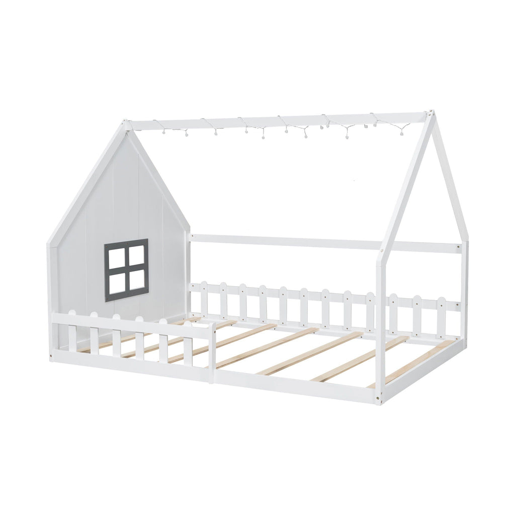 House Bed With Window And Fence
