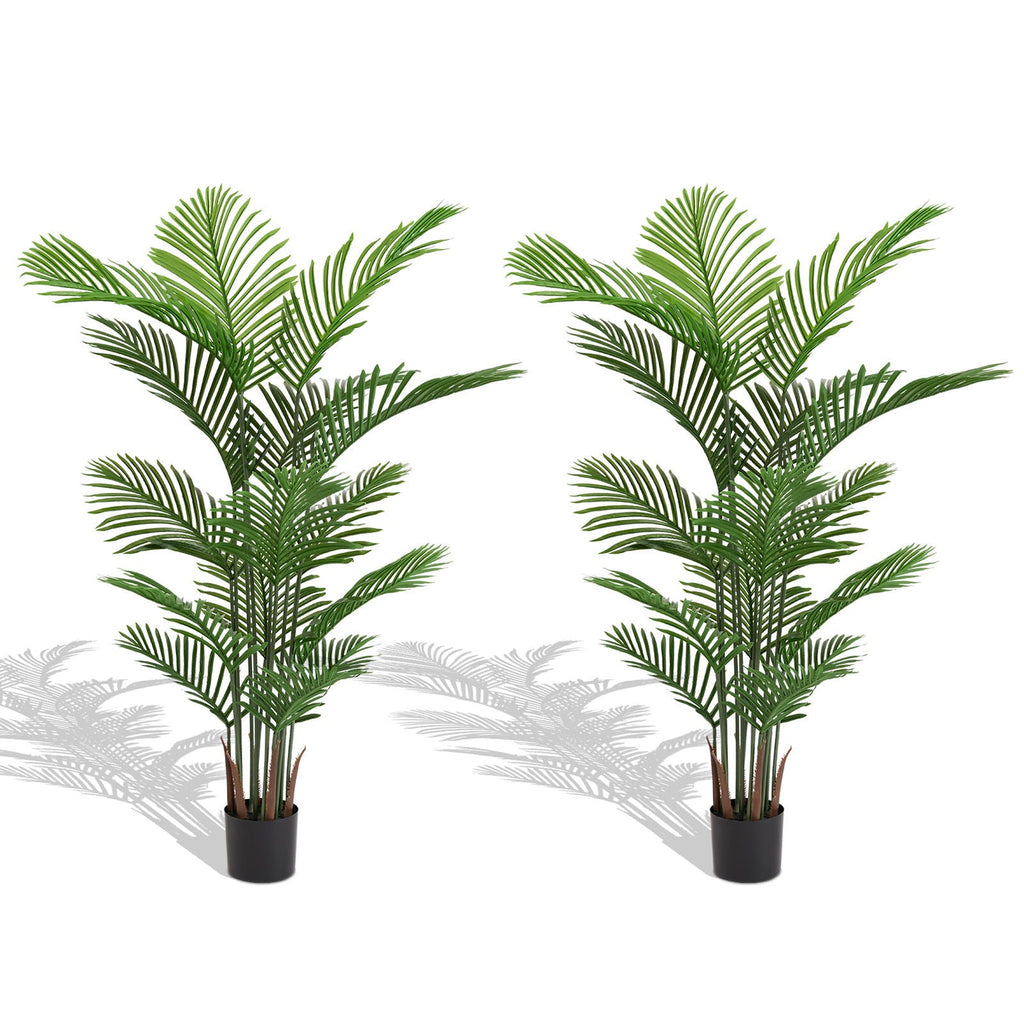 Simulate Plastic Flower Boxes With Leaves For Outdoor Home Decor (Set of 2) -