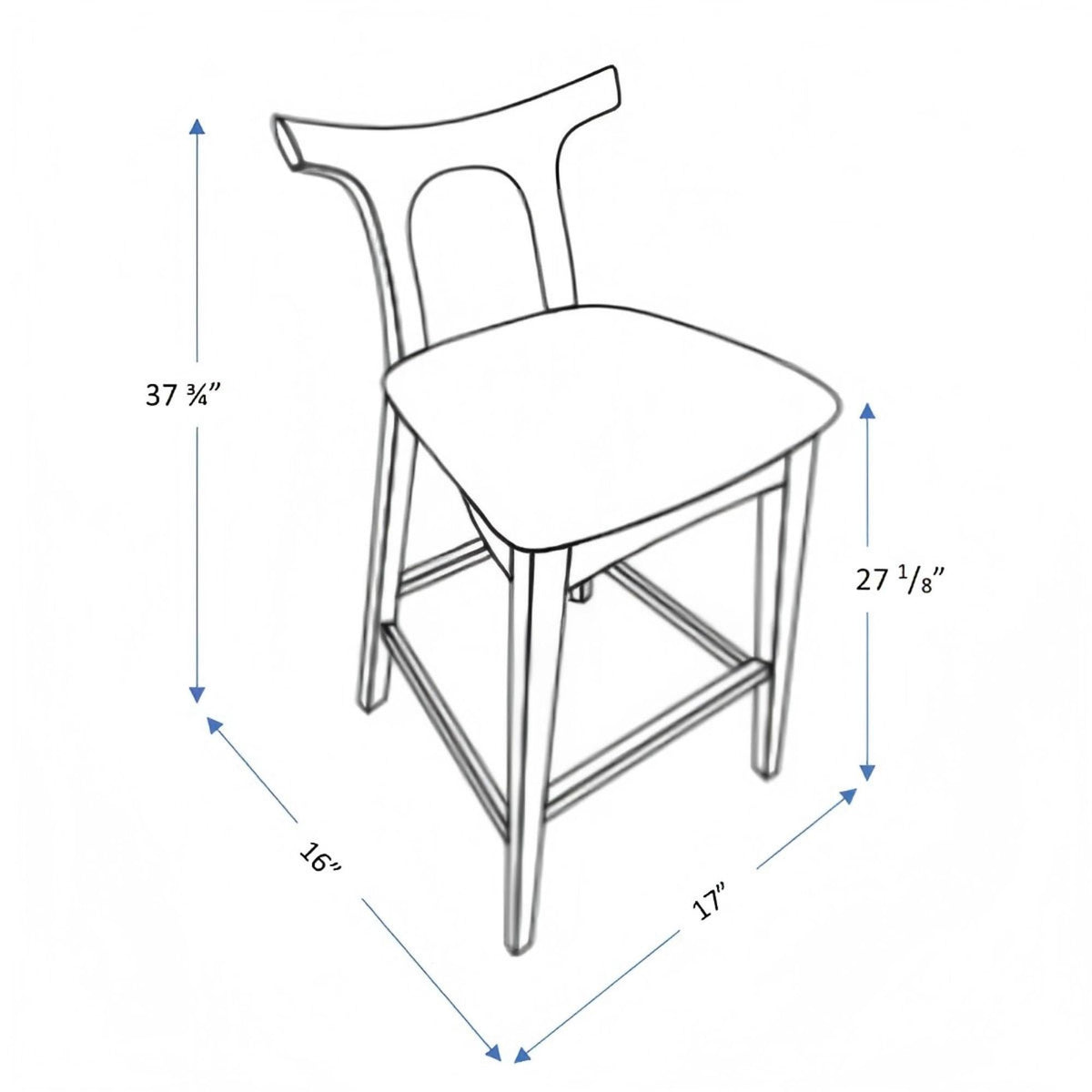 Hester - Upholstered, Square Bar Chair (Set of 2)