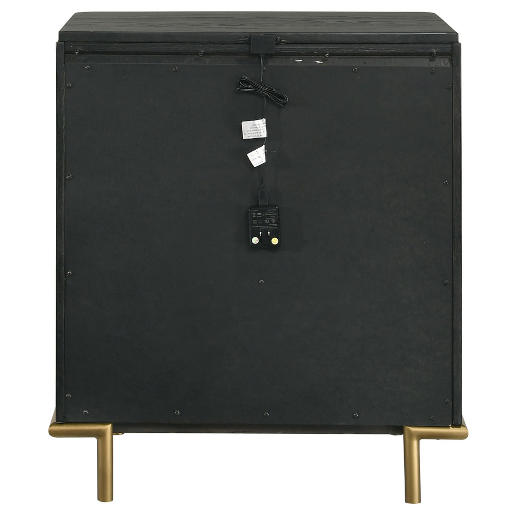 Anser - 3 Drawer Nightstand - Black