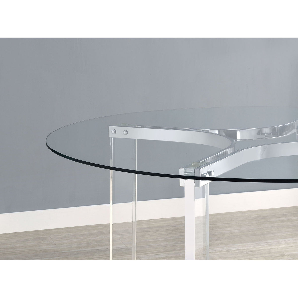 Uptown - 5 Piece Round Dining Set - Chrome