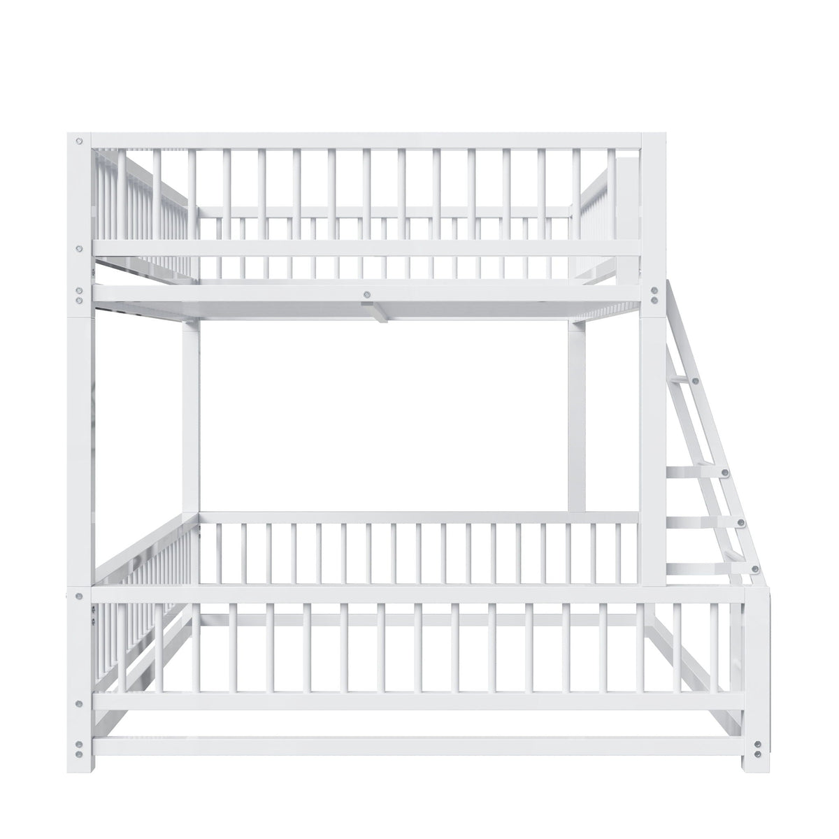 Bunk Bed With Ladder And Safety Guardrails