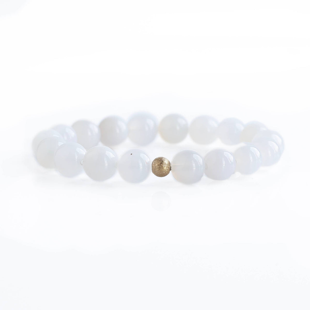 10mm White Agate Gemstone Bracelets