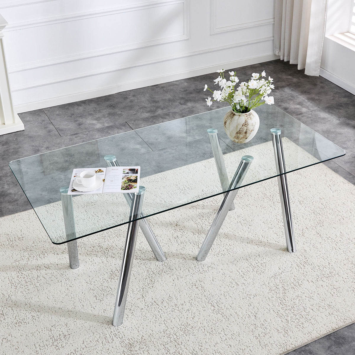 Dining Table With Transparent Surface