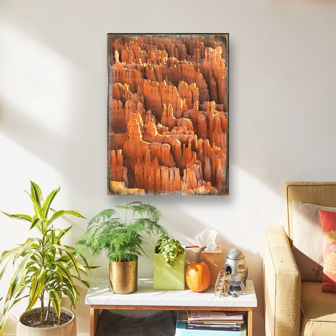 Rocky Mountain Side Wooden Wall Art by Nature Wonders - Nature Wildlife Decor  - 95285B