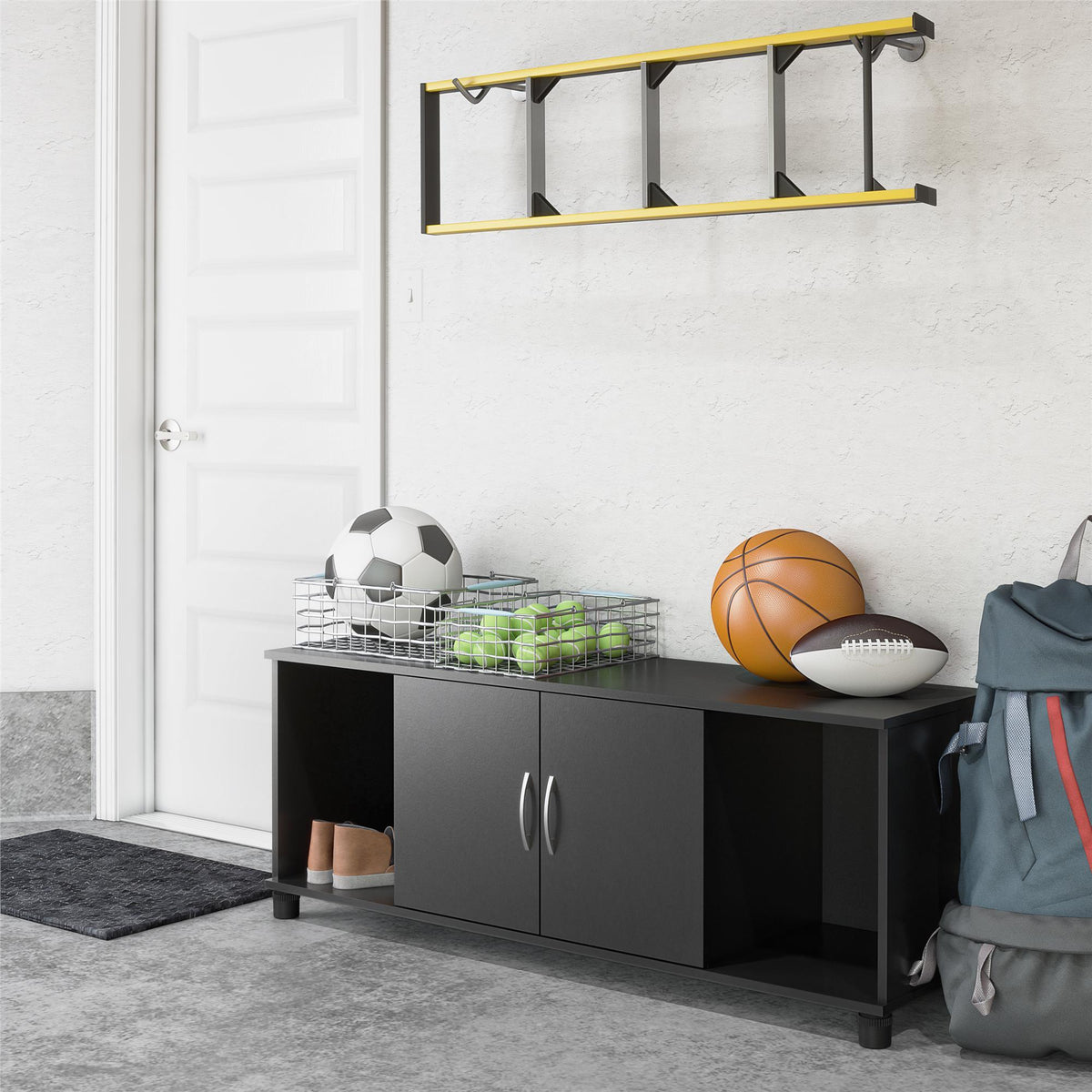 Lory - Shoe Storage Bench - Black