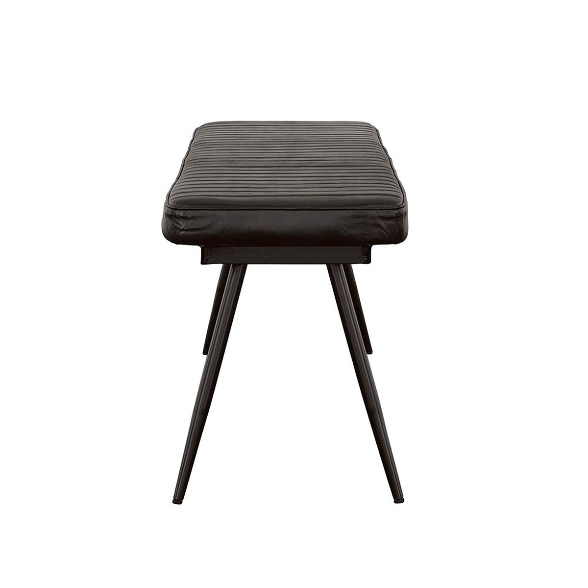 Tufted Cushion Side Bench With Tapered Legs