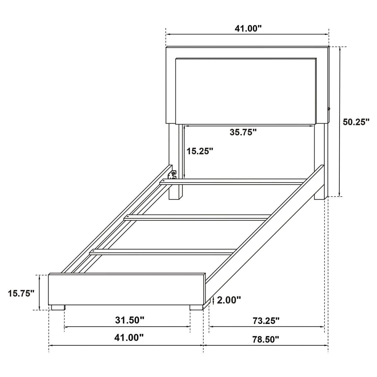 Jeremiah - LED Panel Bed With Touch Controlled Lighting