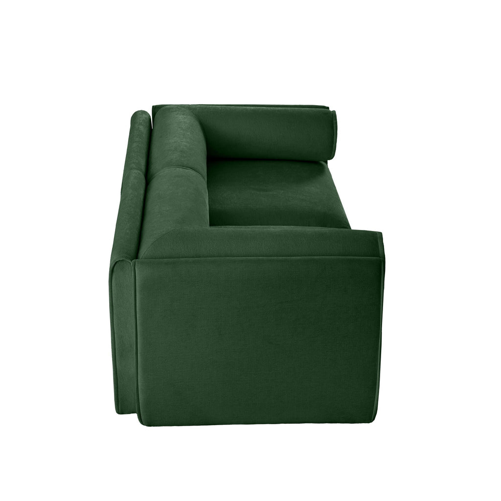 Stylish Sofa With Storage Seat And Cylindrical Backrest