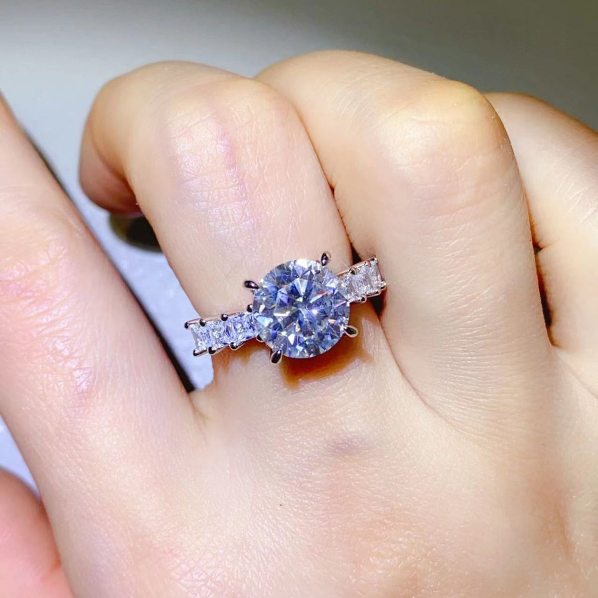 3 Carat Brilliant Round Cut Sparkala™ Pure Sterling Silver Ring
