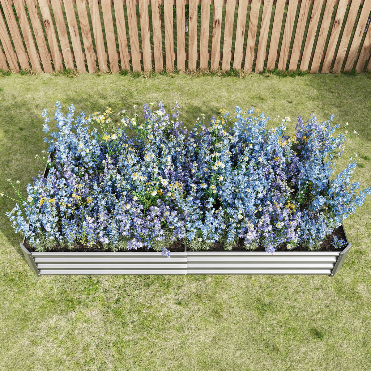 Raised Garden Bed Kit - Metal 7.6x3.7x0.98 ft