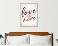 Love You More - Bedroom Wall Art - Valentines Gift - Contemporary Decor - Gift for Her - Anniversary Gift - Wall Decor - 310336
