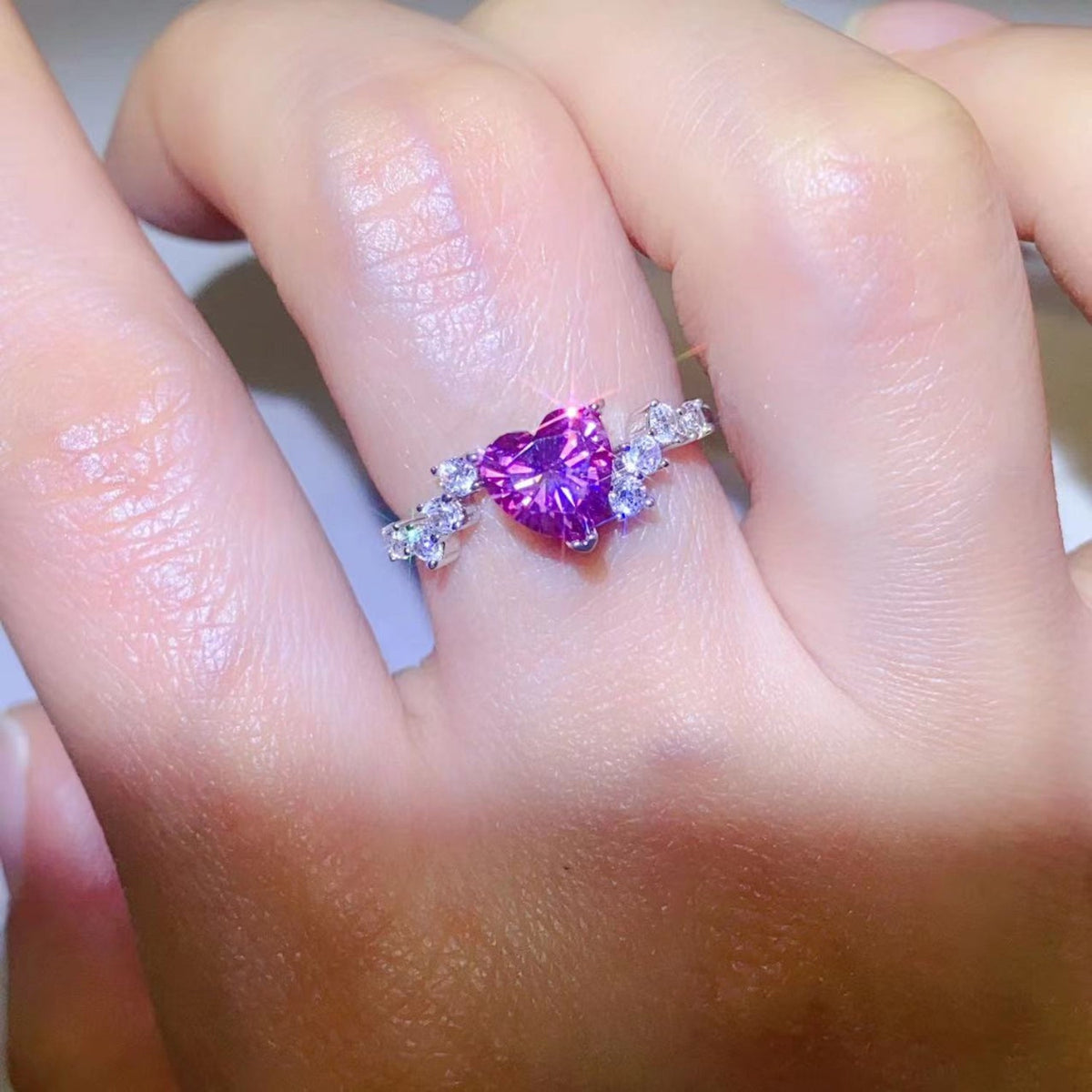 1 Carat Purple Purple Sparkala™ Pure Sterling Silver Ring