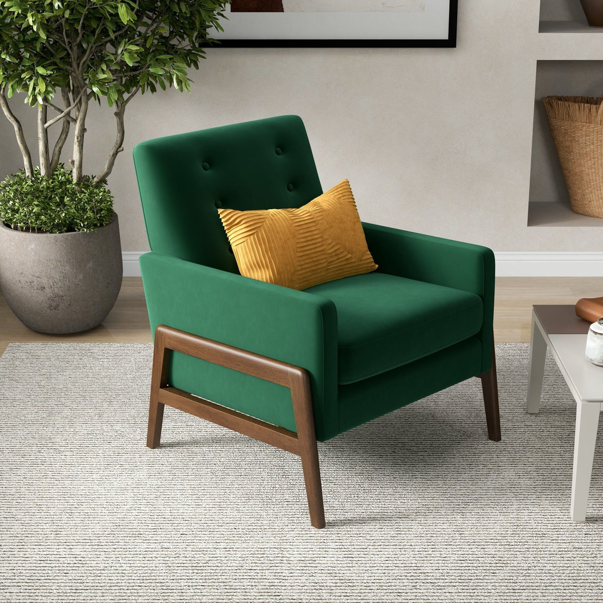 Cole - Solid Wood Lounge Chair