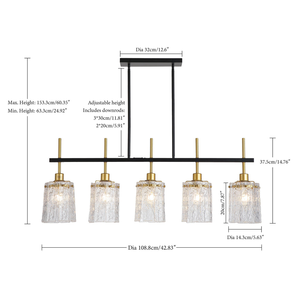 Modern Farmhouse 5-Light Dining Room Chandelier