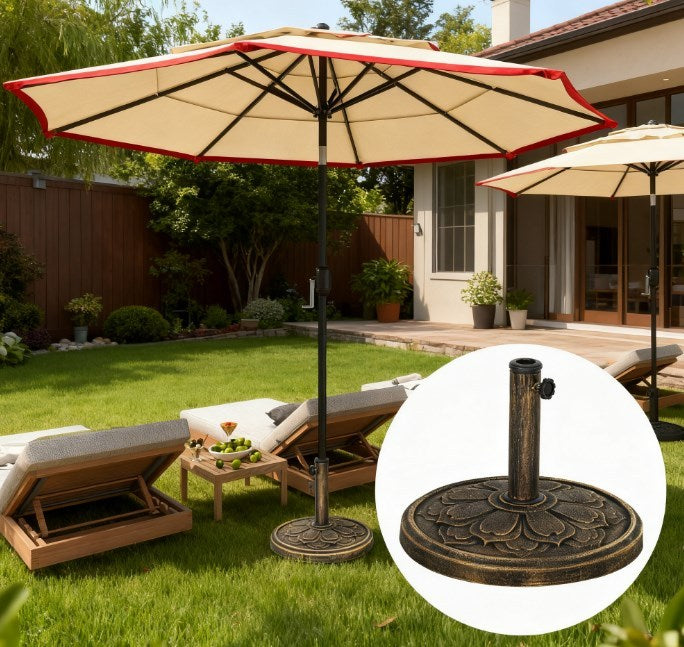 Umbrella Stand, Patio Umbrella Base, Resin Outdoor Umbrella Stand Base