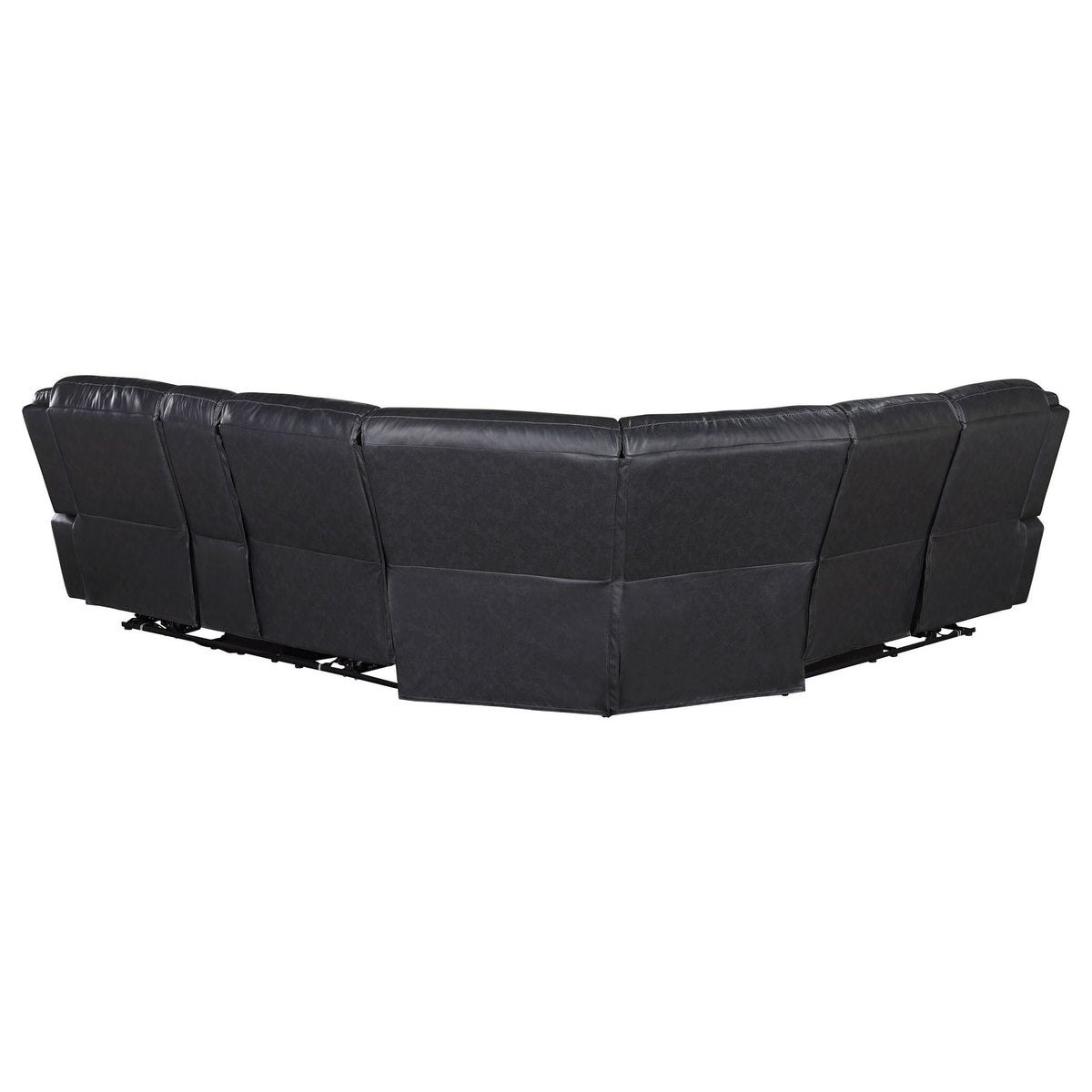 Salerno - Upholstered Power Reclining Sectional Sofa - Dark Gray