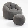 Bedding Bean Bag Sofa Chair High Pressure Foam With Footrest