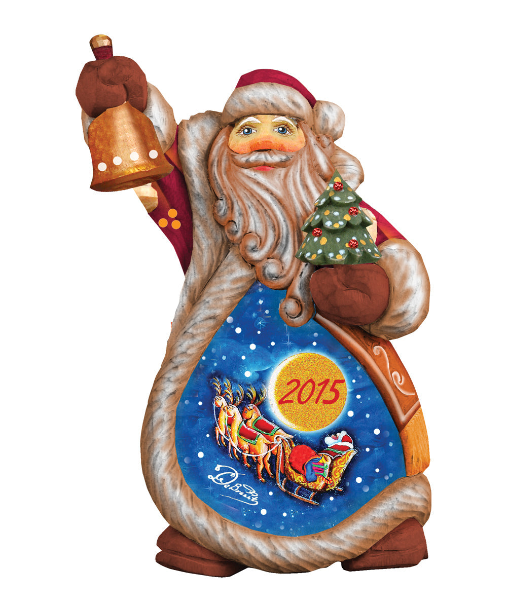 Celebration Santa Sculpted Hand-Painted Christmas Figurine by G. DeBrekht - Christmas Santa Snowman Decor - 6612234