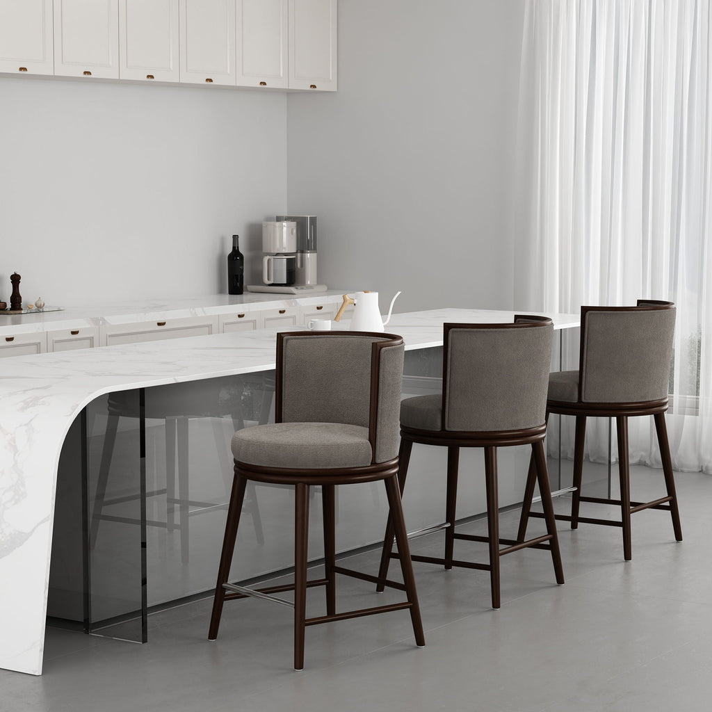 Evalyn Dove - Counter Stool - Griege