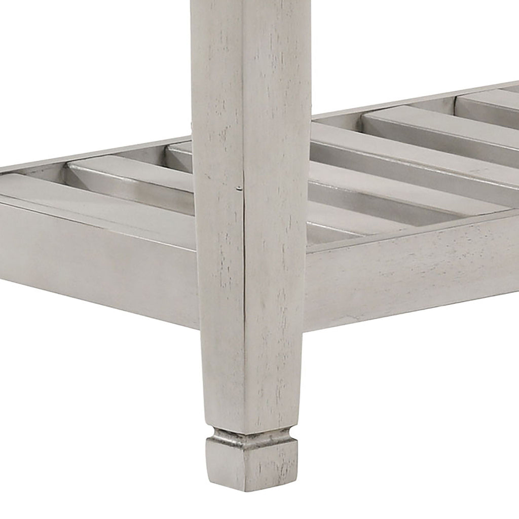 Bench With Upholstery Design - Ivory