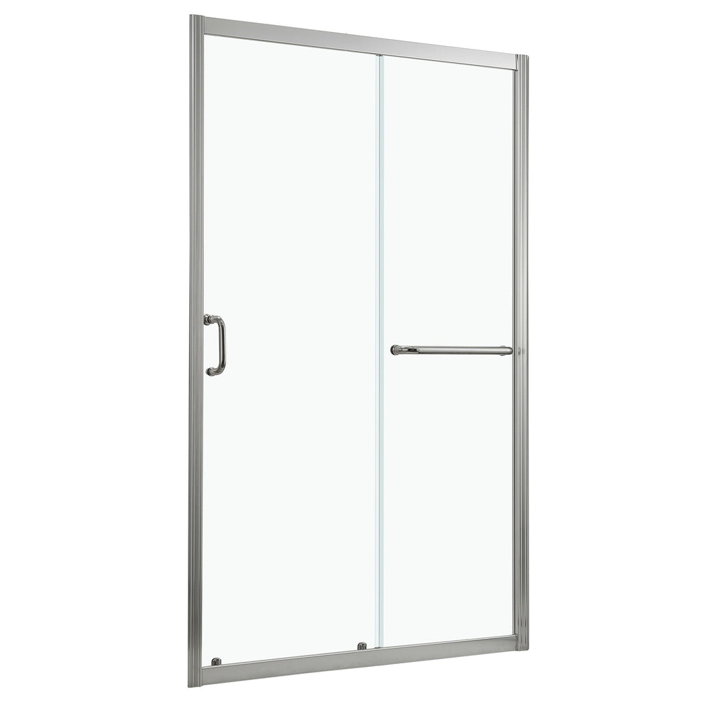Single Sliding Bypass Shower Door Tempered Glass Enclosure
