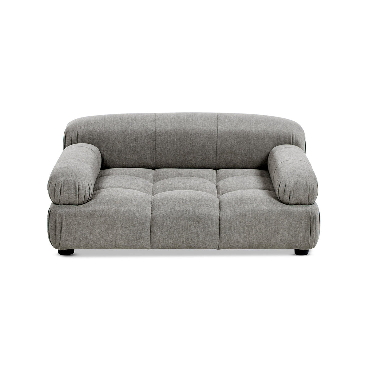 Marcel Upholstered Modern Pet Bed, Small to Medium Dog or Cat Uptown Gray Performance Velvet