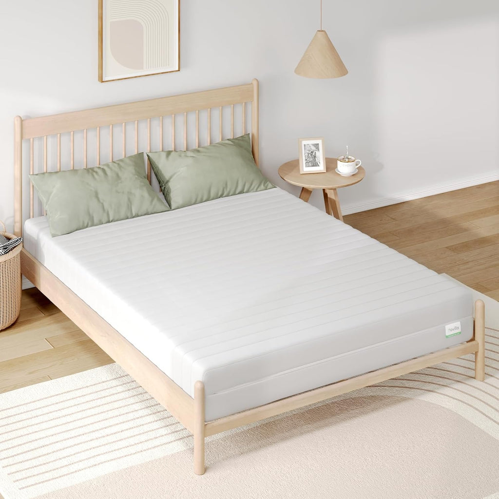 Full Size Mattress, 8 Inch Full Foam Mattress, Double Air Zone Full Size Mattresses with Flippable Design for Back & Side Sleeper, Tight Top Mattresses Fulls with Breathable Fabric Cover