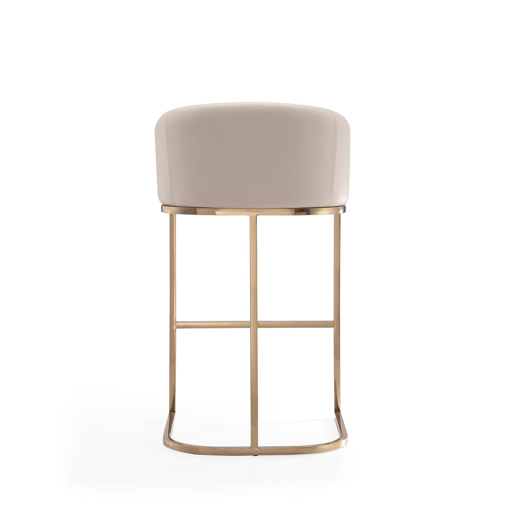 Mid-Century Modern Stool With Steel Base