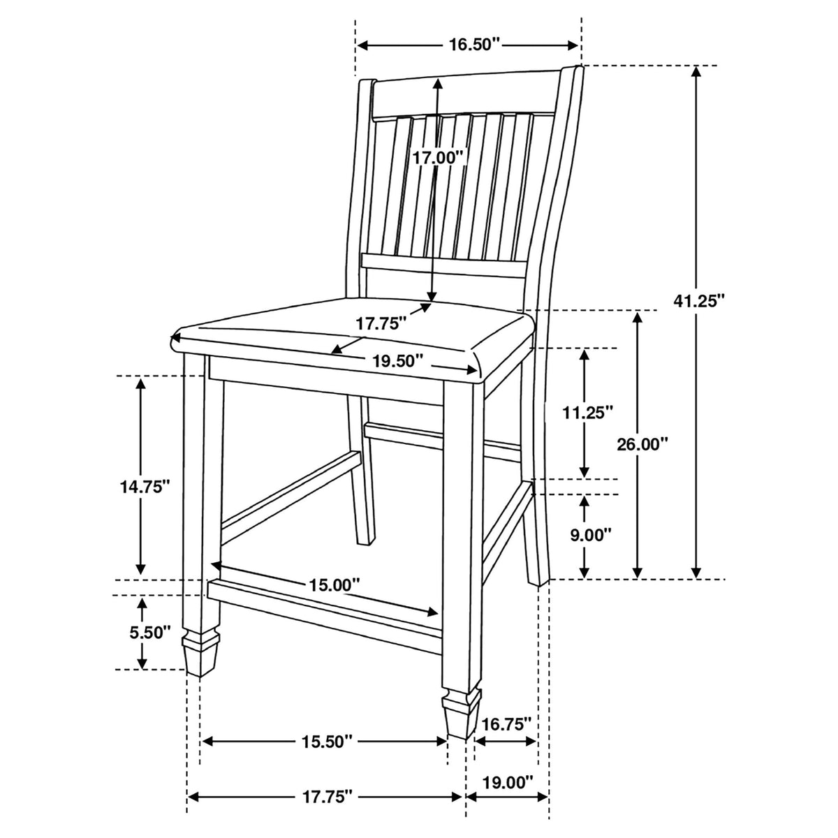 Counter Height Chair (Set of 2) - Ivory