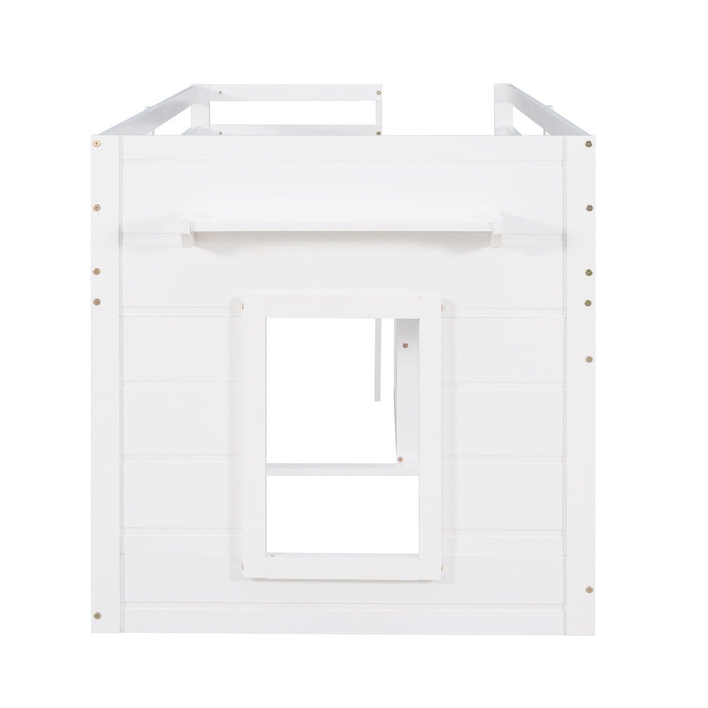 Loft Bed With Cabinet And Shelf