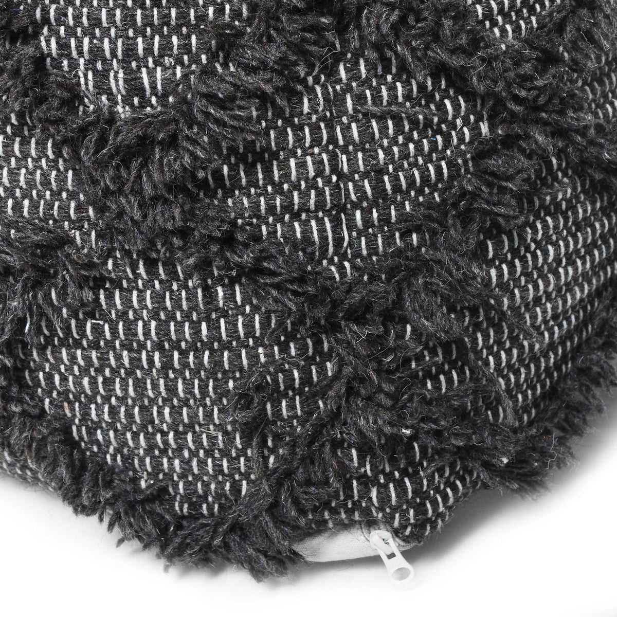 Jumanji - Handcrafted Wool And Cotton Pouf - Brown