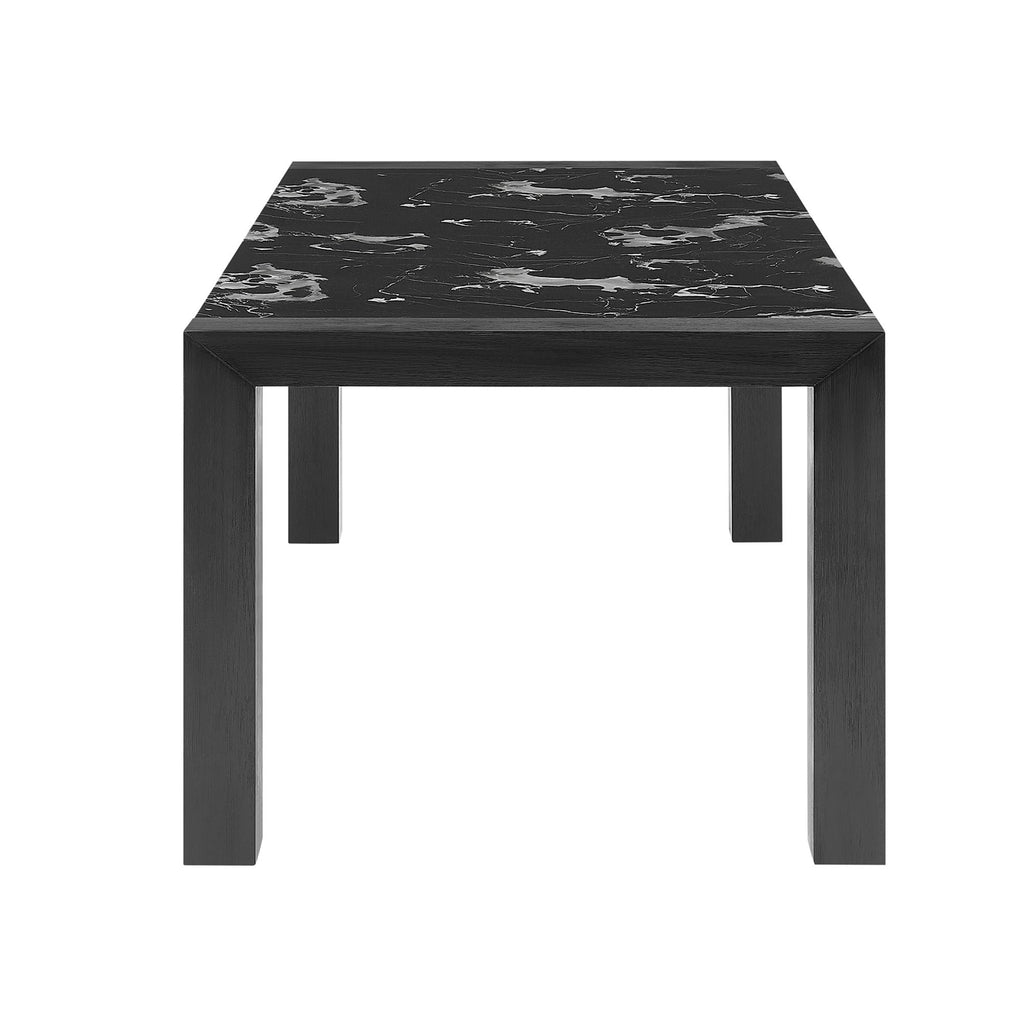 Dining Table And 4 Padded Chairs - Black