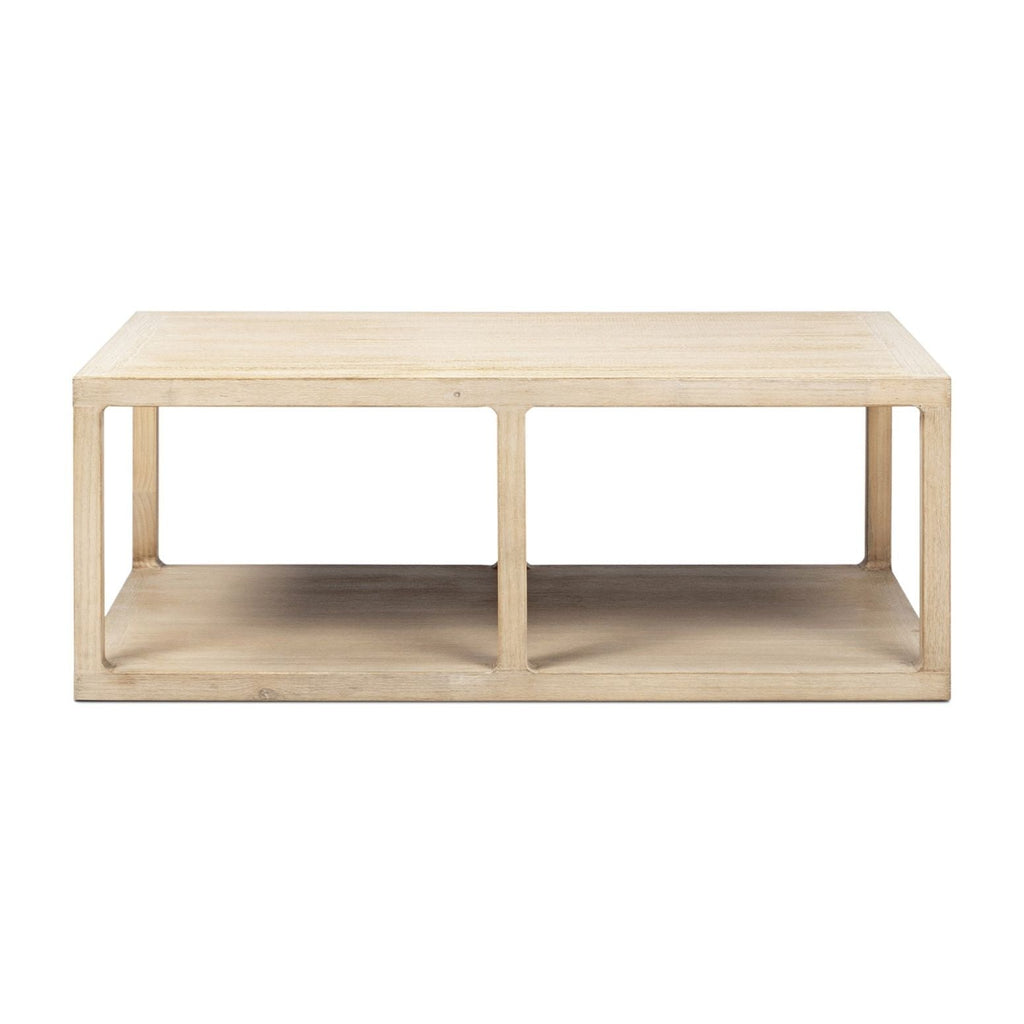Ellis - Open Frame Coffee Table With Lower Shelf - Natural